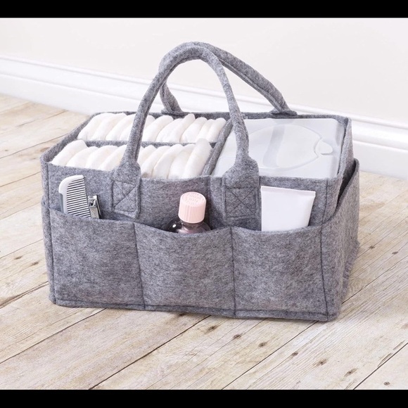 Sammy & Lou Collapsible Felt Storage Caddy Light Gray Organizer - Picture 3 of 6